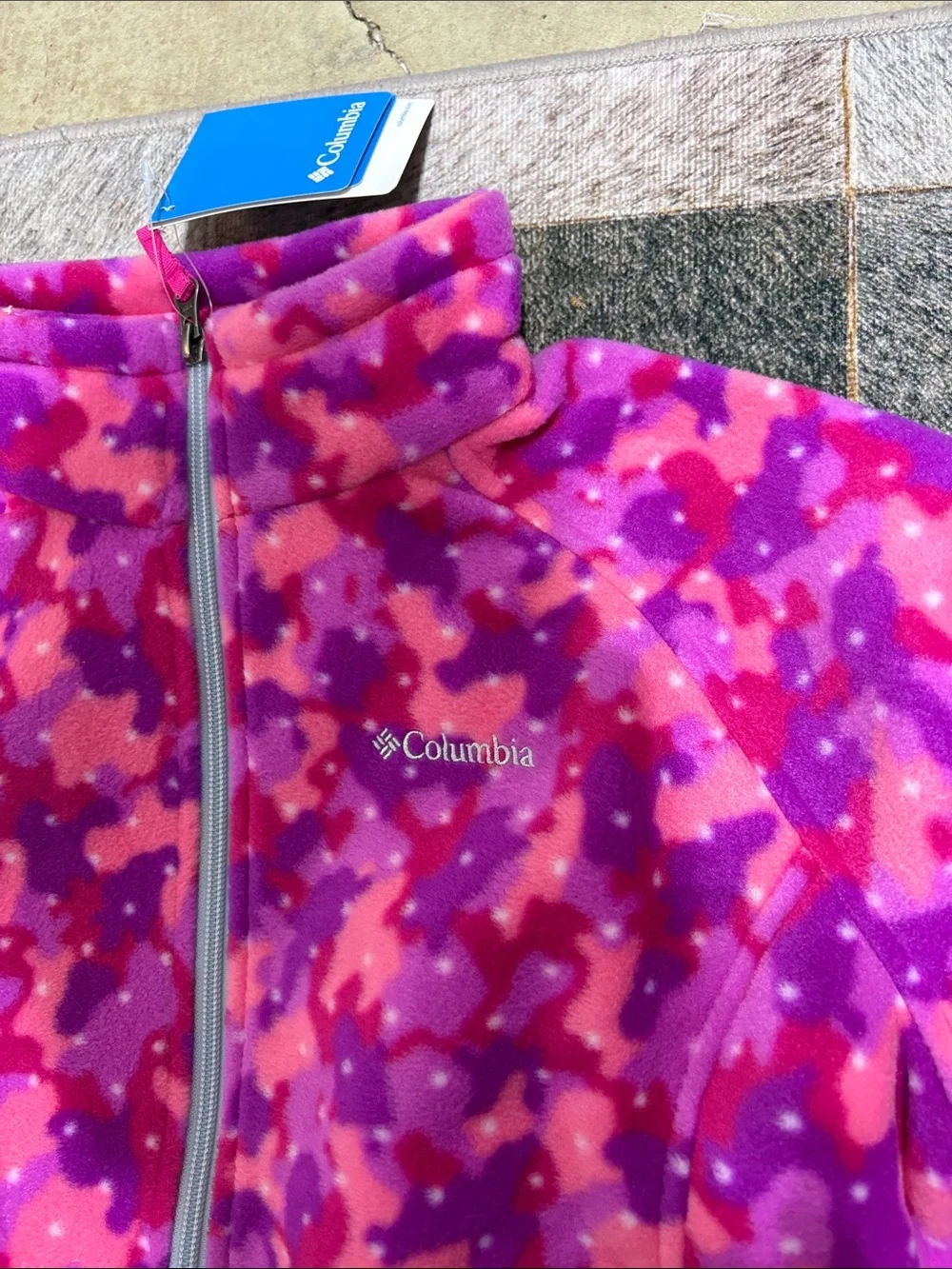 New Columbia, full zip fleece girls XL 18/20